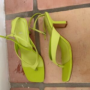 Zara leather lime sandals